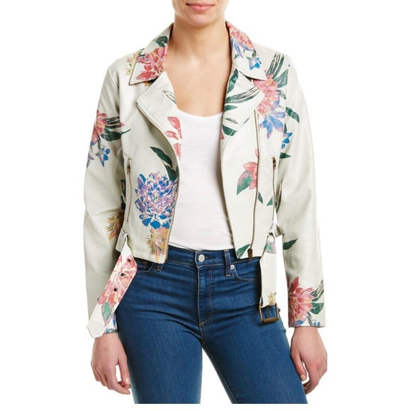 White Aiden Moto jacket size small - Picture 2 of 3